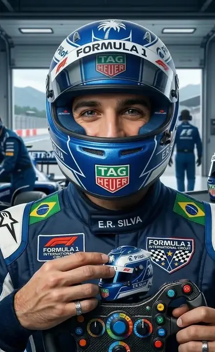 Participante transformado por IA em piloto de automobilismo