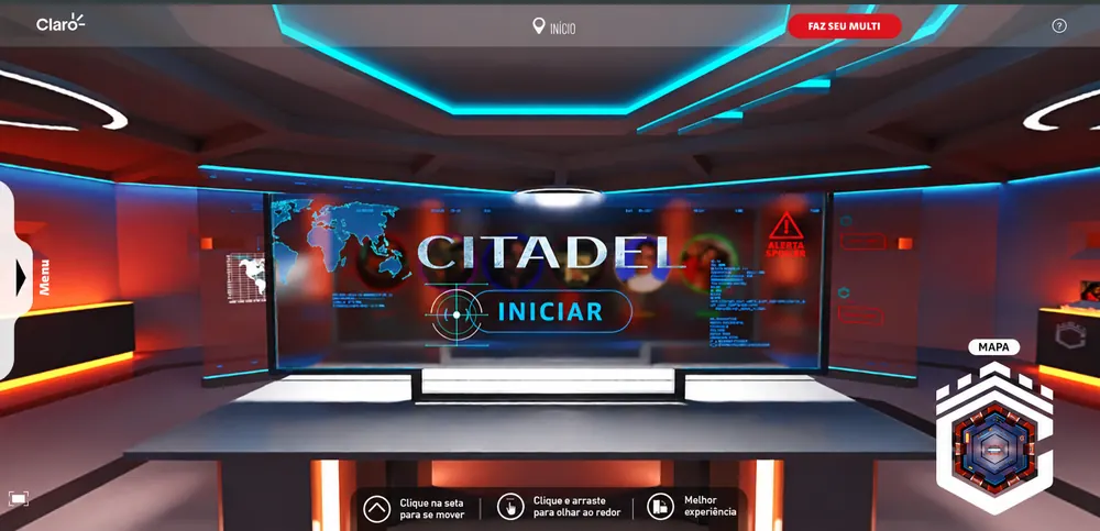 Claro + Citadel · site imersivo gamificado