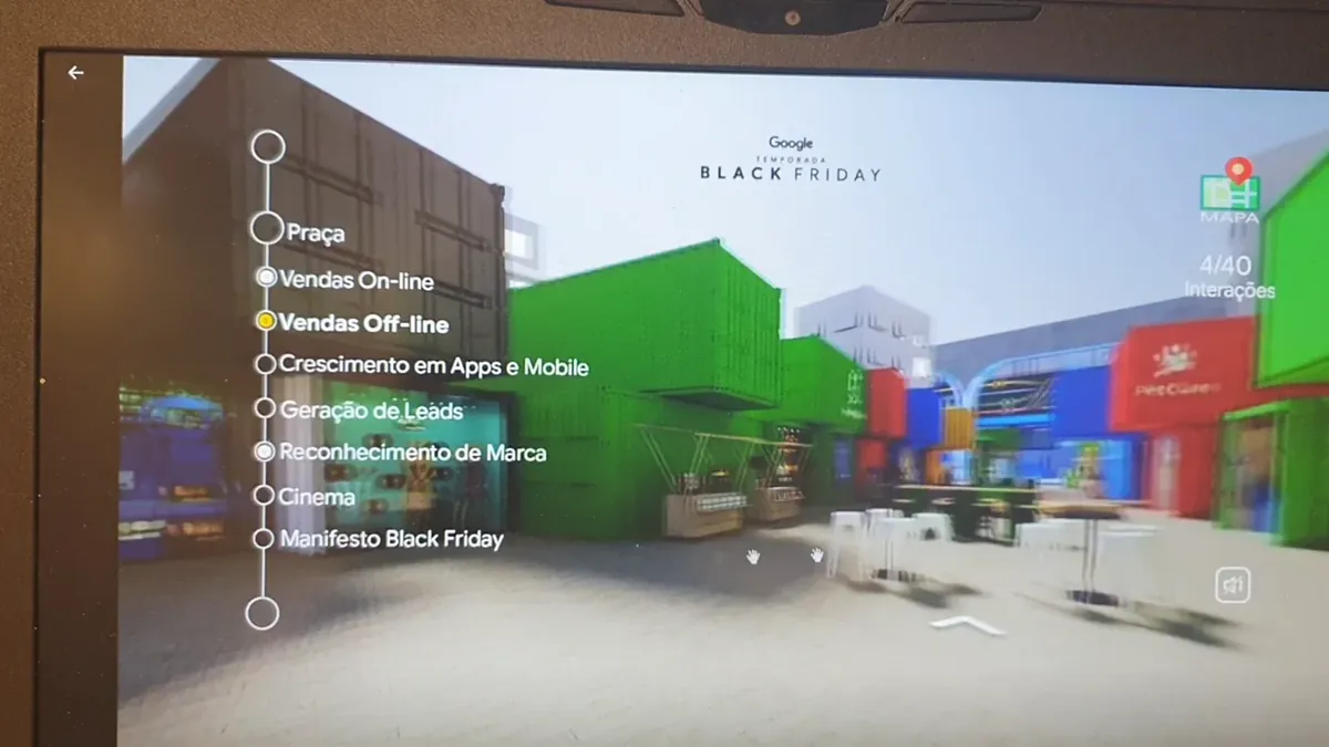 Map and streets of Google's immersive platform