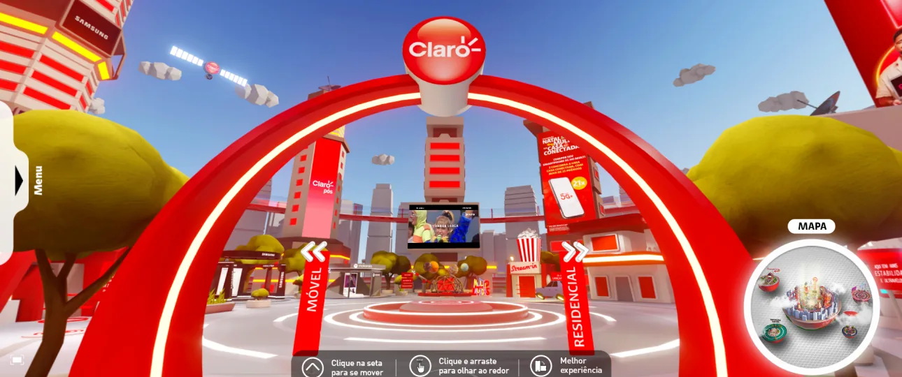 Entrance to the Claro Mundos immersive platform