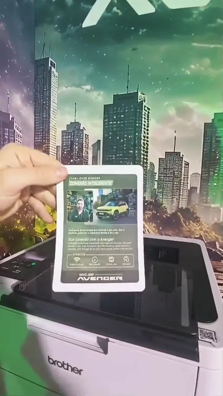 Printed personalized card at the Jeep Avenger activation