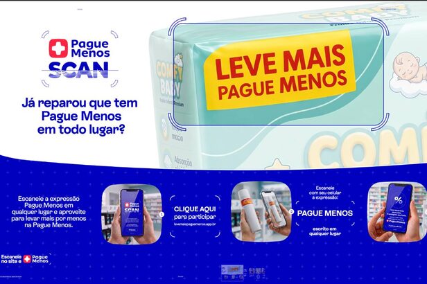 Arte da campanha Pague Menos Scan