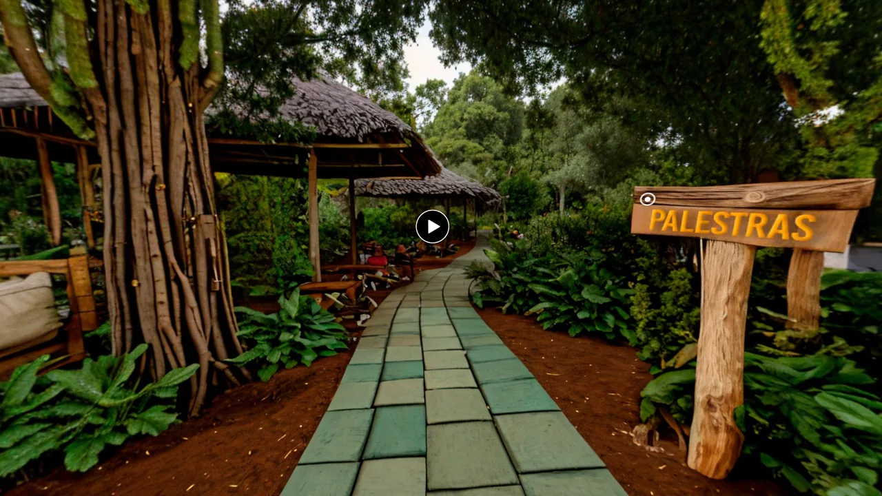 Virtual jungle trail with the Talks sign