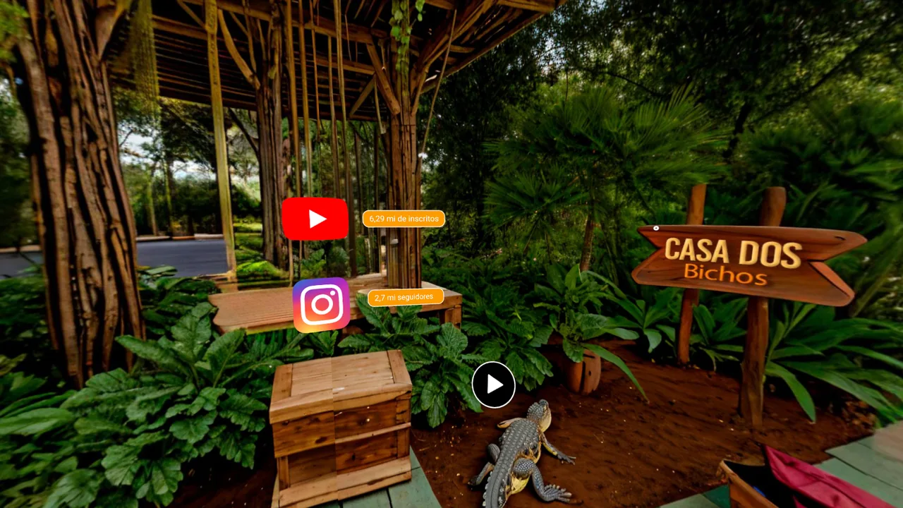 YouTube and Instagram buttons with follower counts and the Animal House sign